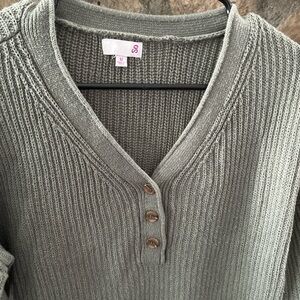 Khaki green sweater by no boundaries